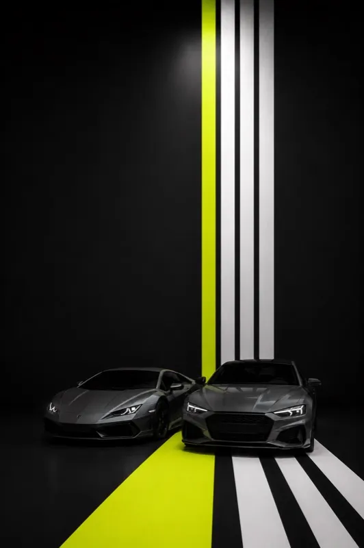 Beautiful retro car display